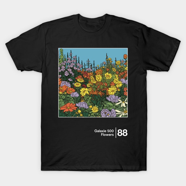 Flowers - Minimal Style Illustration Artwork T-Shirt by saudade